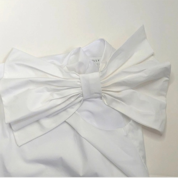 Milly Cindy Asymmetrical One Shoulder
Bow Blouse Top Sz S - Picture 2 of 10